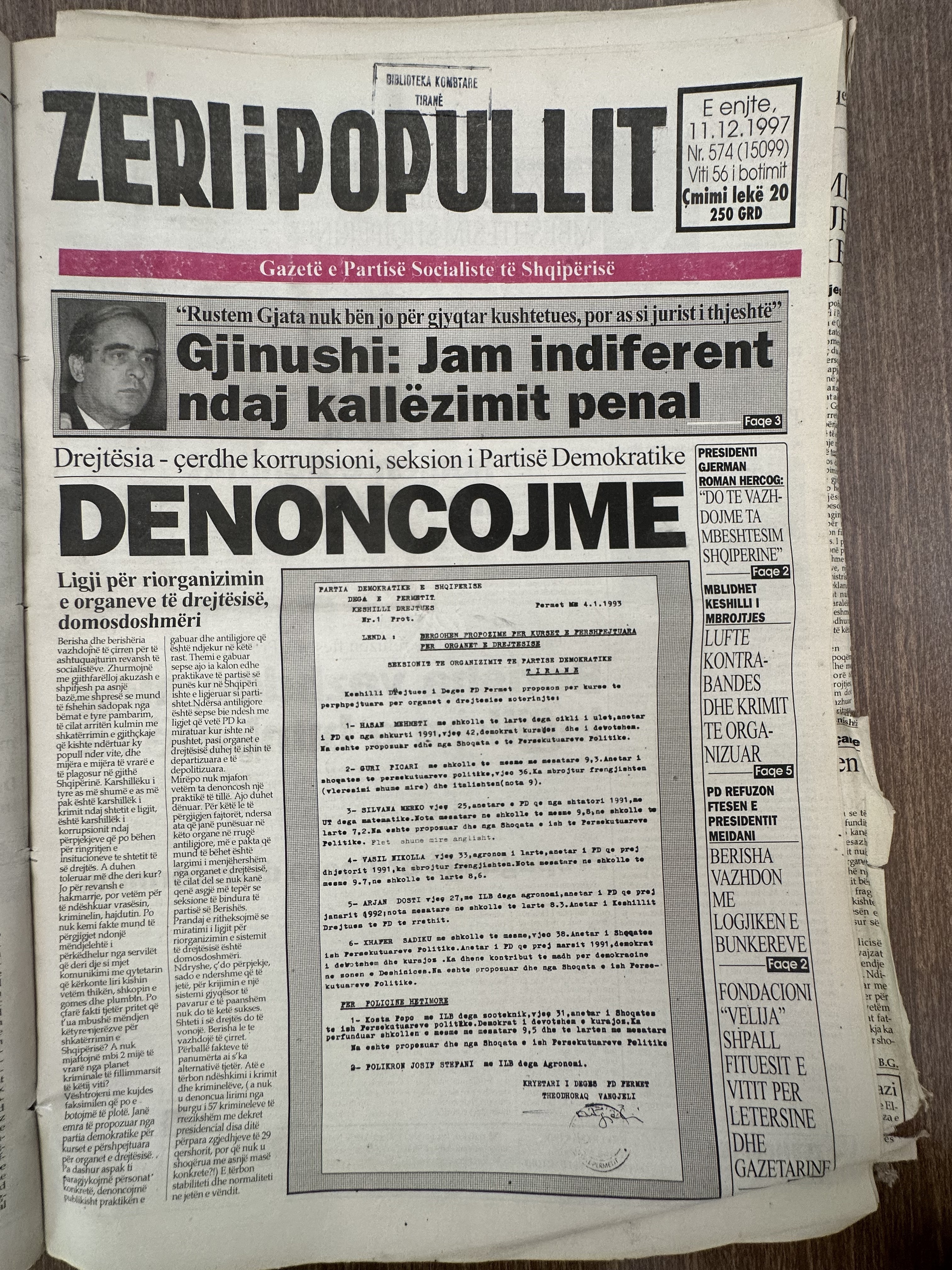 Zëri i Popullit 1997-12-11
